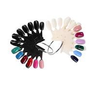 BAZEITFLOW 2pièces Plaque Affichage De Vernis à Forme De Couronne Échantillons De Faux Colorés Pour Salon Et Pratique à Domicile Couleurs Naturelles Couleurs Brillantes