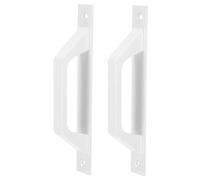 BAZEITFLOW 2pièces Poignées De Porte Alliage Aluminium Lot De Blanc Installation Facile Pour Portes Anciennes Et Granges