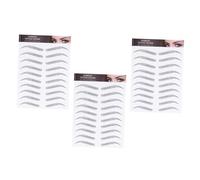 BAZEITFLOW 3 feuilles Autocollants Sourcils Imitation Étanches Facile Réutilisables pour Maquillage Yeux Femme Pochoir Sourcils Pratique Définition Naturelle
