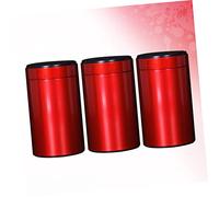 BAZEITFLOW 3 pièces Boîtes de Rangement Tôle Ronde Boîtes Métalliques Hermétiques pour Conservation de Thé et Aliments Portables pour Cuisine et Maison