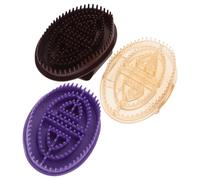 BAZEITFLOW 3 Pièces Brosse de Massage Méridien Silicone Douce et Ergonomique pour Corps et Chevelu Outil de Stimulation des Points Acupression pour Relaxation Musculaire et Soulagement des
