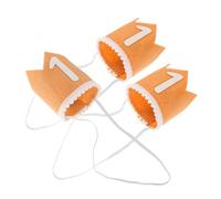 BAZEITFLOW 3 Pièces Couronne Anniversaire Garçon Fille Réutilisable Sequins Chapeau et Confortable pour Photos de Première Fête Anniversaire Accessoires Créatifs pour Filles et Garçons