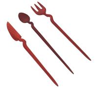 BAZEITFLOW 3 Pièces Hair Chopsticks Set In Solid Sandalwood Vintage Cutlery-shaped Wooden Hairpins For Women Creative Chinese Style Hair Accessories For Daily Use And Updo Hairstyles
