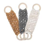BAZEITFLOW 3 Pièces Lot de Anneaux Porte Serviettes Faits Main et Coton Style Anneaux Suspendus pour Cuisine et Salle de Bain Gain de Place et Décoration