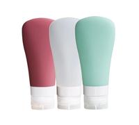 BAZEITFLOW 3 pièces Lot de Flacons Silicone Souples Réutilisables Étanches Contenants Voyage Format pour Lotion et Maquillage Portable et Facile à Nettoyer Couleur Couleur Aléatoire