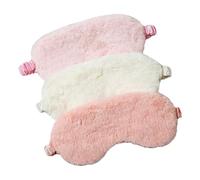 BAZEITFLOW 3 pièces Masque de Nuit Peluche Confortable et Portable Cache Oeil Pratique pour Lors de Vos Voyages