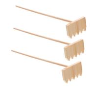 BAZEITFLOW 3 Pièces Mini Bamboo Zen Garden Rake Set for Art Portable Meditation Tools for Tabletop Micro Landscape Decor and Office Relaxation