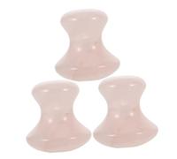 BAZEITFLOW 3 Pièces Outil Gua Sha Visage Pierre de Jade Massage Raffermissant Forme Champignon Roller Facial Rafraîchissant Anti-âge pour Soin Quotidien et Salon de Beauté