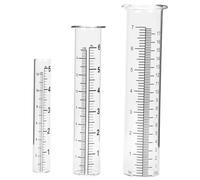 BAZEITFLOW 3 Pièces Pluviomètre Tube de Précision Verre Transparent pour Jardin et Agriculture Mesure Pratique des Précipitations