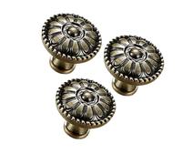 BAZEITFLOW 3 Pièces Poignée de Meuble Alliage Style Champignon Rond Bouton de Tiroir Bronze pour Armoire Cuisine et Commode Facile à Installer Design Élégant pour Maison et Hôtel