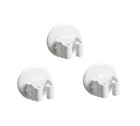 BAZEITFLOW 3 pièces Support Mural pour Balais et Mops à Ventouse Lot de Clips Antidérapants Blancs Rangement sans Perçage pour Cuisine Salle de Bain et Balcon