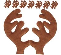 BAZEITFLOW 30 Pièces Cerf Tissu pour Bricolage Accessoires de Tête Décoratifs Motifs Gauche et Droite Matériaux Tissu Doux pour Décoration et Création de Noël