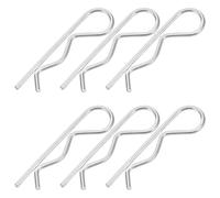 BAZEITFLOW 30 pièces Kit de Goupilles Fendues Acier Au Clips de Sécurité Ondulés pour Attelage de Remorque Pins Robustes Haute Résistance pour Fixation Hitch Trailer Parts