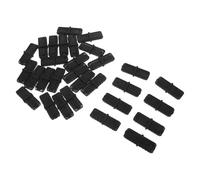 BAZEITFLOW 30 Pièces Lot de 30 Raccords de Tube Plat à Double Extrémité 10 X 20 MM en Plastique Robuste, Connecteur à 2 Voies pour Tubes Carrés de Meubles, Adaptateur de Rénovation Maison,