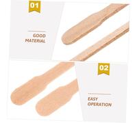 BAZEITFLOW 300 pièces Bâtonnets Cire Bois pour Épilation Visage Sticks Doux pour Sourcils et Nez Adaptés Peau Sensible Kit Soins avec Spatules Prélevement Lot Sachet Pratique