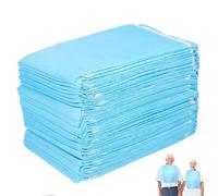 BAZEITFLOW 30pièces Bavoirs Alimentation Jetables Pour Personnes Âgées Lot De Serviettes Résistantes à Huile Et Pratiques Pour Soins Infirmiers Usage Extérieur Bleu