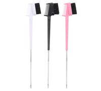 BAZEITFLOW 3pièces Brosse à Sourcils et Peigne Double Tête Outils de Maquillage pour Sourcils Assortis et Pratiques pour Usage Quotidien Couleur Aléatoire