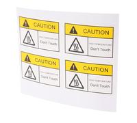 BAZEITFLOW 4 Autocollants D'avertissement de Surface Chaude en Pvc Adhésif, Étiquettes D'avertissement pour Minimiser les Risques de Chaleur et Prévenir les Accidents