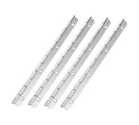 BAZEITFLOW 4 Charnières Piano Longues en Acier Inoxydable 200X17 MM Charnières Robustes pour Armoires et Boîtes en Bois Fermeture Automatique Adaptées pour Bateaux et Portes Cuisine