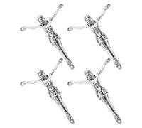 BAZEITFLOW 4 Pièces Accessoires Croix Classique Figurine Jésus Alliage pour Création Crucifix Décoration Religieuse DIY Homme