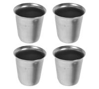 BAZEITFLOW 4 pièces Acier Inoxydable Gobelet Vin Coupe Communion Stable Multifonction pour Cérémonies et Événements Religieux