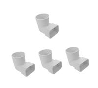 BAZEITFLOW 4 Pièces Adaptateur de Descente Gouttière Plastique Connecteur Drainage Large Ouverture Raccord Tuyau Évacuation Pluie et Étanche pour Toit Villa