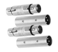 BAZEITFLOW 4 pièces Adaptateurs XLR Male-Male et Female-Female Connecteurs XLR pour Microphone Mixeur et Amplificateur Transmission Audio Stable et Connexion Facile Plug-and-Play