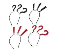 BAZEITFLOW 4 Pièces Bandeaux Cheveux Question et Accessoires de Tête Originaux pour Fêtes Tête Fantaisie pour Événements et