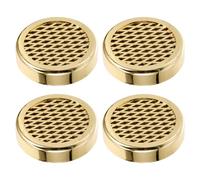 BAZEITFLOW 4 Pièces Boîte à Cigare Ronde Dorée Système Humidification Portable pour Préservation Humidificateur Compact pour Cave à Cigare Protection Longue Durée pour Maison et Voyage