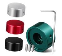 BAZEITFLOW 4 pièces Capuchons Footswitch pour Guitare Électrique avec Vis et Clés Protection Antirayures pour Pédales Effets Couvre-boutons Ronds et Réutilisables
