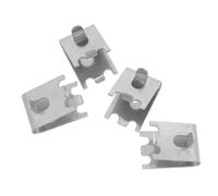 BAZEITFLOW 4 Pièces Crochets pour Étagères Réfrigérateur Acier Inoxydable Supports Réglables pour Clips Étagère Fixation Sécurisée pour Organisateur de Compartiments de Congélateur