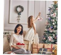 BAZEITFLOW 4 Pièces Décorations Suspendues Voiture de Noël Plastique Ornements Suspendus pour Sapin Accessoires de Fête Xmas pour Maison Bureau et Commerce