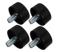 BAZEITFLOW 4 pièces Embouts de Tringle à Rideau Noirs Finitions Rondes Plastique et Métal Accessoires Décoratifs Compatibles Universellement pour Fenêtres Faciles à Installer pour Maison et