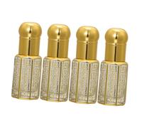 BAZEITFLOW 4 Pièces Flacons Verre Transparent avec Pipettes Étanches Bouteilles Rechargeables pour Huiles Essentielles et Flacons à Fermeture Spirale pour Usage