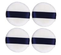 BAZEITFLOW 4 Pièces Houppettes à Ronde et Compactes Éponges Maquillage Réutilisables Accessoires Cosmétiques pour et Fond de Teint