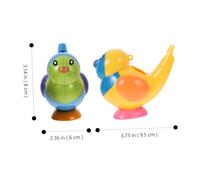 BAZEITFLOW 4 pièces Jouets de Bain Sifflet Oiseau Plastique Colorés Éducatif à Sons Amusants pour Garçon Fille Garçon Fille