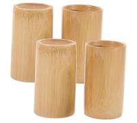 BAZEITFLOW 4 pièces Kit de Ventouses Bambou pour Massage Chinois Cupping Traditionnel et Pratique Spéciales Acupression Facile à Utiliser pour Tensions et