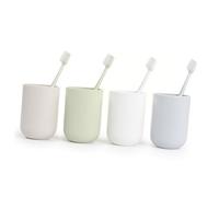 BAZEITFLOW 4 pièces Lot de Brosses à Dents Souples Saignement Poils Fins Plastique pour Adultes Nettoyage des Gencives Sensibles Couleurs Aléatoires et Bleu Couleur Couleur Aléatoire