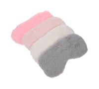 BAZEITFLOW 4 pièces Masque de Sommeil Femme Faux Soie Doux et Fluffy Cache-yeux Confortable avec Bande Élastique pour Nuit Voyage et Sieste Couleurs Mixtes