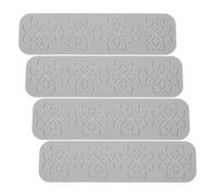 BAZEITFLOW 4 pièces Moules Silicone Dentelle Lotus Tapis Embossé Flexible pour Décoration Pâtisserie Fondant Gâteau et Sucrecraft Léger pour Rangement Compact
