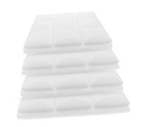 BAZEITFLOW 4 Pièces Panneaux Isolation Mousse Blanche Isolation Phonique pour Murs Insonoriser Chambre Bruit pour Studio Ktv Salle de Musique