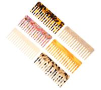BAZEITFLOW 4 pièces Peigne à Dents Larges Acétate Statique pour Cheveux Secs et Humides Démêlant Doux pour Cheveux Épais Bouclés ou Raides et Adapté à Toute la Famille