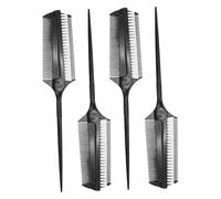 BAZEITFLOW 4 pièces Peigne Double-face pour Coloration et Coiffage Brosse Courte Résistante Chaleur Outil Professionnel pour Salon et Usage Domestique