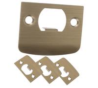 BAZEITFLOW 4 pièces Plaque de Gâche Acier Inoxydable Cible Métallique pour Serrure de Porte Compatible Targette Porte Extérieure et Facile à Installer