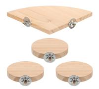 BAZEITFLOW 4 pièces Plate-Forme Éventail pour Hamster et Perroquet Lot de Planche Debout et Saut pour Cage Accessoires Durables pour Aire de Jeux Petits Animaux