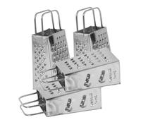BAZEITFLOW 4 pièces Râpe à Fromage Inox Faces Multifonction avec Poignée Ergonomique Râpe Citron et Fruits Compacte et Résistante pour Cuisine Quotidienne