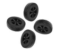 BAZEITFLOW 4 Pièces Roues de Rechange Grill Plastique Soufflé Faciles à Installer Roues pour Chariot Barbecue Adaptées Terrains Variés Lot