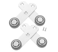 BAZEITFLOW 4 Pièces Sliding Door Bottom Guide Wheels Rubber Rollers For Wardrobe Barn And Furniture Doors Accurate Directional Movement Easy Installation