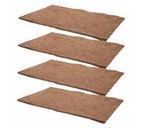 BAZEITFLOW 4 pièces Tapis Fibre de Noix de Naturel pour Reptiles Tapis Doux et Sûr pour Terrariums de Dragons Barbus Lézards et Serpents Accessoire Polyvalent pour Habitat Reptile