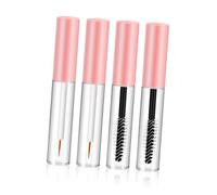 BAZEITFLOW 4 pièces Tubes de Mascara Vides Réutilisables avec Embouts Liner pour Maquillage DIY Contenants Pratiques pour Ombre Paupières et Gloss Bouchons Roses pour Couleur Aléatoire